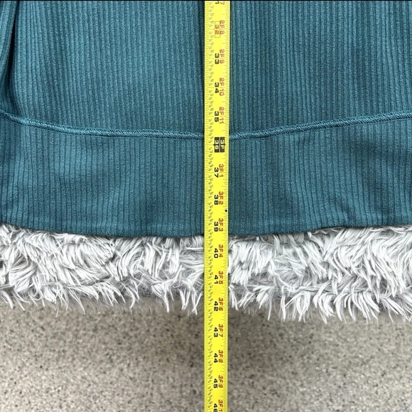 Athleta Women's Harmony Pose Wrap Cardigan Teal Long Sleeve Hooded Ribbed XL - Picture 13 of 14
